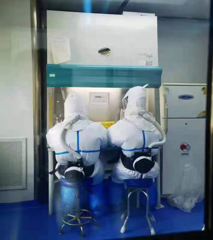 核酸檢測(cè)現(xiàn)場(chǎng)。青海省疾控中心供圖