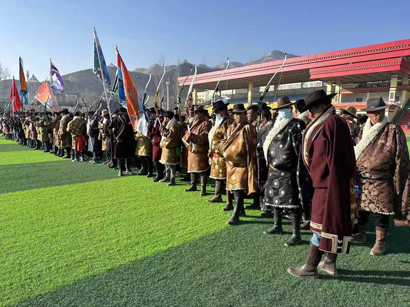 2023年冬季農(nóng)牧民射箭賽。尖扎縣委宣傳部供圖