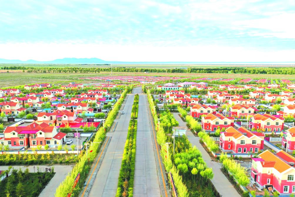 綠色點亮美麗新村。德令哈融媒體中心