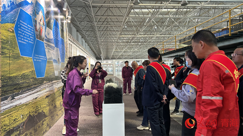 會前參觀圣源地毯有限公司。人民網(wǎng) 陳明菊攝