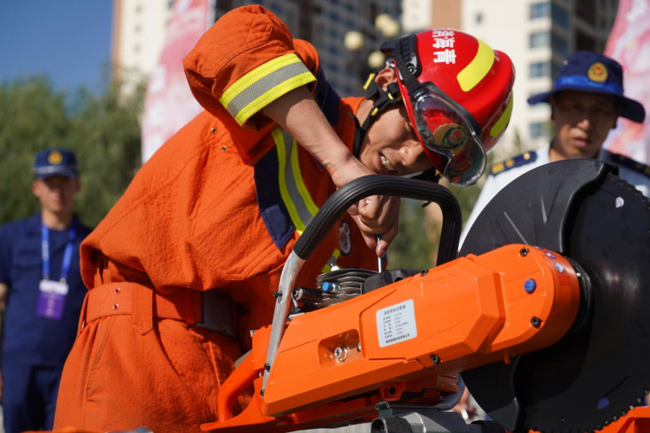 比賽現(xiàn)場。青海消防救援總隊供圖