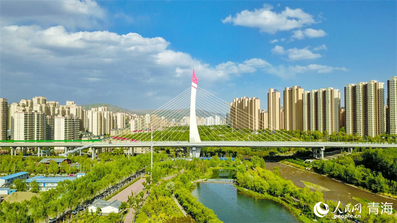 西寧市海湖濕地公園。人民網(wǎng) 況玉攝