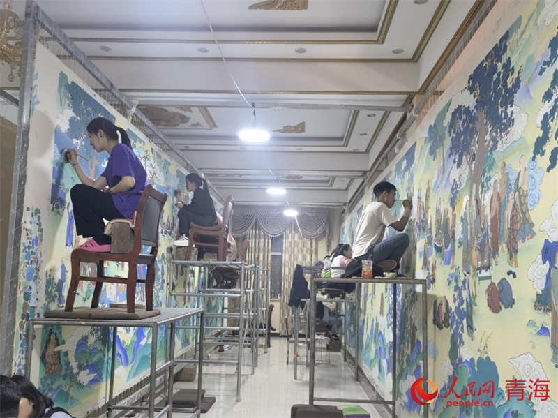 龍樹畫院傳習(xí)室。人民網(wǎng) 馬可欣攝