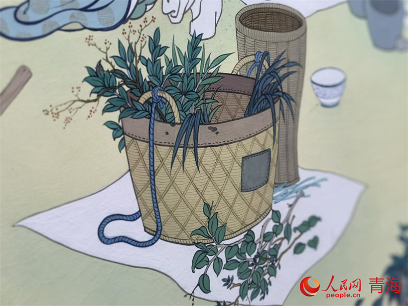 唐卡繪畫作品。人民網(wǎng) 馬可欣攝