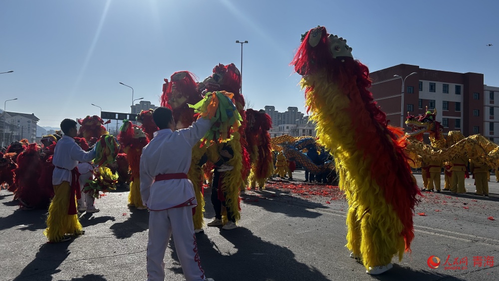 舞獅。人民網(wǎng) 陳明菊攝