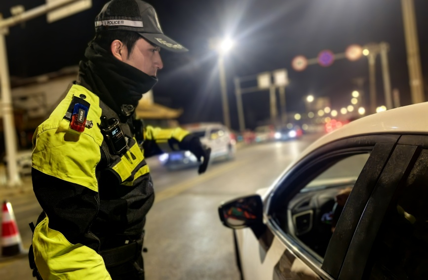 交警部門引導(dǎo)游客車輛。湟中區(qū)公安局供圖