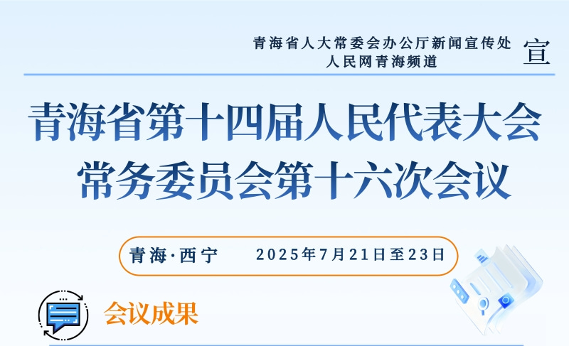 一圖讀懂｜青海省十四屆人大常委會(huì)第十六次會(huì)議有哪些成果？