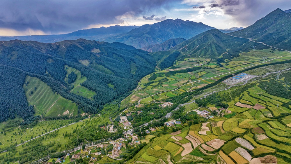 漫山樹木褪去盛夏濃綠。宋忠勇攝