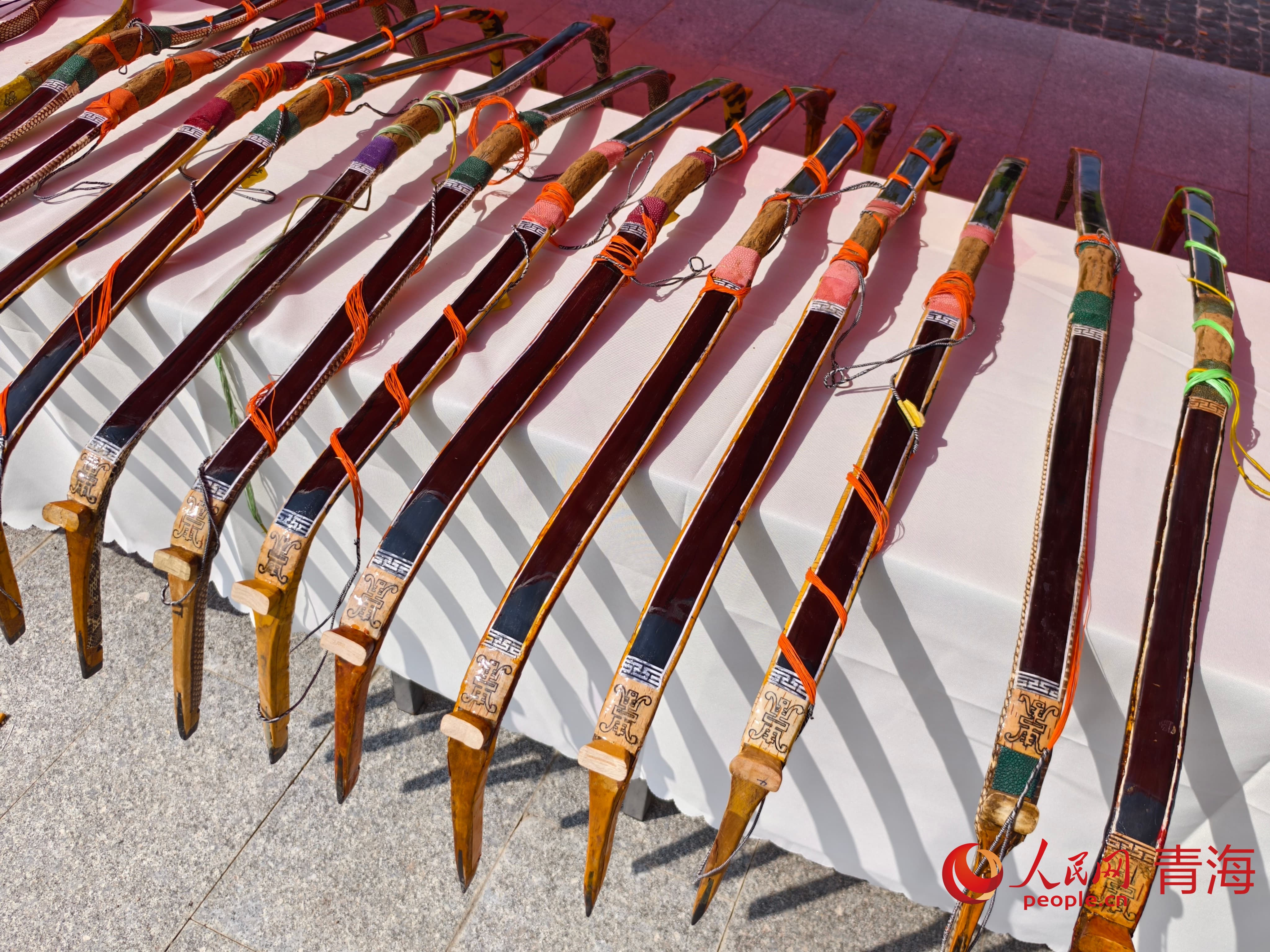 弓箭展示。實(shí)習(xí)生 孟啟昇攝